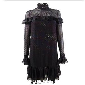 NWT ✨BETSEY JOHNSON 💋 glitter ruffled dress